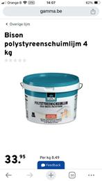 Bison polystyreenschuimlijm 4 kg - Winkelprijs € 33,95, Ophalen of Verzenden, Nieuw