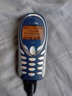 SIEMENS A55 BLAUW/ZILVER VINTAGE MOBIELE TELEFOON + ADAPTER, Telecommunicatie, Mobiele telefoons | Siemens, Verzenden, Gebruikt