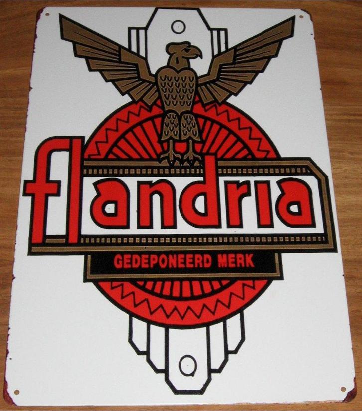 FLANDRIA : Bord Logo Flandria - Fietsen, Brommers en Motoren, Verzamelen, Merken en Reclamevoorwerpen, Nieuw, Reclamebord, Verzenden