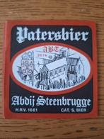 Bieretiket Patersbier Abdij Steenbrugge brouwerij Costenoble, Verzamelen, Biermerken, Ophalen of Verzenden, Zo goed als nieuw