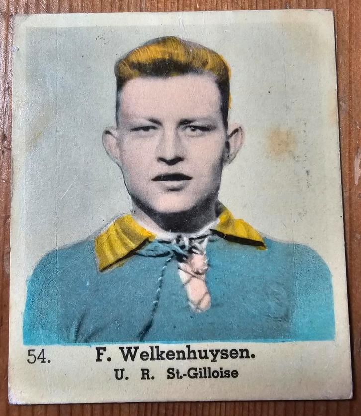 1930s (pre panini) Lecocq Félix Welkenhuysen U.R. St-Gilles!, Hobby en Vrije tijd, Stickers en Plaatjes, Zo goed als nieuw, Plaatje