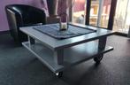 Moderne salontafel op wieltjes, Huis en Inrichting, Tafels | Salontafels, Ophalen, Kunststof, Gebruikt, 50 tot 100 cm
