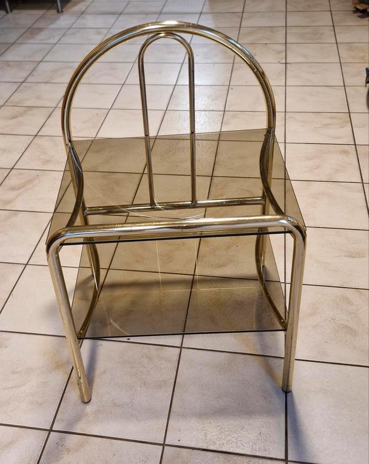 koperkleurig bed + tafeltje, Maison & Meubles, Accessoires pour la Maison | Étagères, Enlèvement ou Envoi