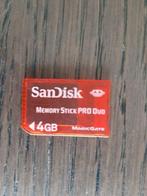 SanDisk Memory Stick PRO Duo – 4 GB – rood met opbergdoosje, Audio, Tv en Foto, Foto | Geheugenkaarten, Videocamera, Memory stick