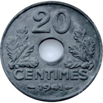 Vichy Frankrijk (État Français) 20 centimes 1941 beschikbaar voor biedingen