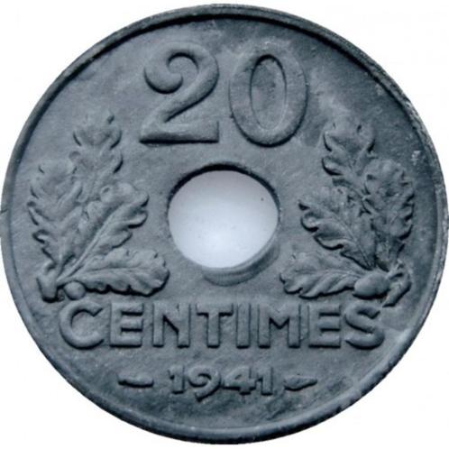 Vichy Frankrijk (État Français) 20 centimes 1941, Postzegels en Munten, Munten | Europa | Niet-Euromunten, Losse munt, Frankrijk