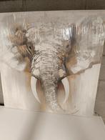 Prachtige canvas van olifant, Ophalen, Zo goed als nieuw, Schilderij