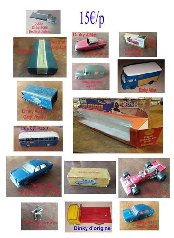 Lot Dinky toys(boites vides d'origine etc..)+Corgi +Britains beschikbaar voor biedingen