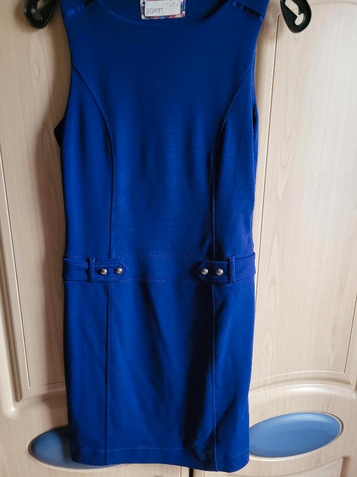Koningsblauwe winterjurk van Esprit maat Large, Kleding | Dames, Jurken, Zo goed als nieuw, Maat 42/44 (L), Blauw, Boven de knie