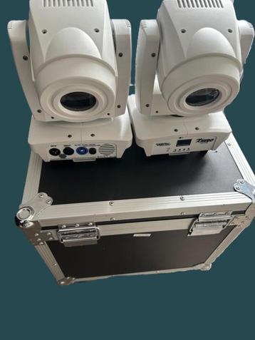 SET VAN 2 Varytec Hero Spot 90 WITTE HARPEN + FLIGHTCASE PRO beschikbaar voor biedingen