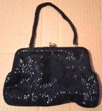 Vintage zwarte kralen handtas, Ophalen of Verzenden, Zo goed als nieuw, Zwart, Handtas