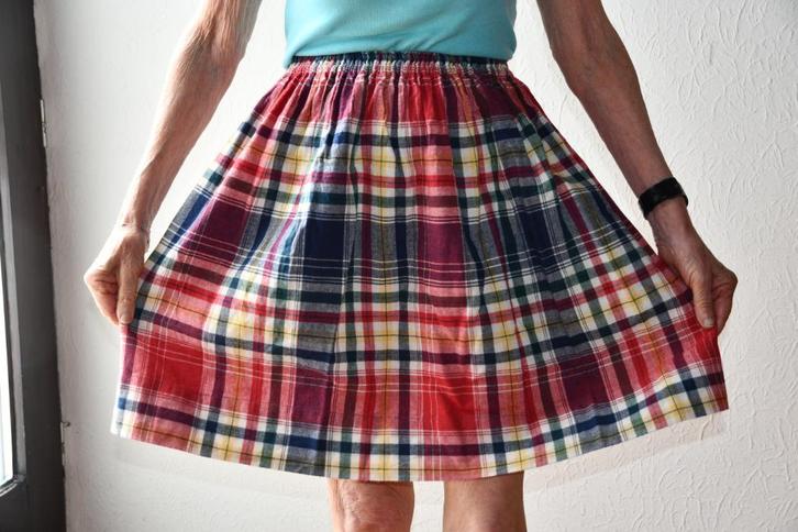 Geruit zomerrokje - maat 38, Kleding | Dames, Rokken, Gedragen, Maat 38/40 (M), Overige kleuren, Knielengte, Ophalen of Verzenden