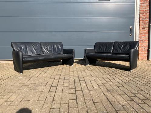 Jori Angel salon 2,5 + 3zit verstelb rugleuning, zwart leder, Huis en Inrichting, Zetels | Zetels, Ophalen of Verzenden