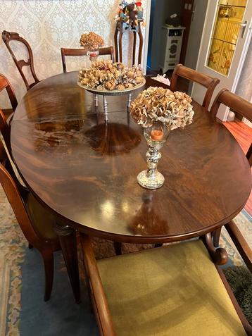 Tafel eetkamer gemaakt van kerselaar., Enlèvement, Utilisé, 6 à 8 chaises
