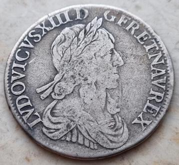 ½ Ecu 1642 A (Parijs) Lodewijk XIII / Zeldzaam !! beschikbaar voor biedingen