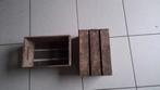 2 houten kratjes pufri bronnen, Enlèvement ou Envoi, Utilisé