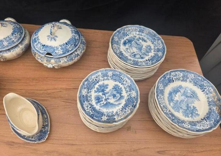 Villeroy en Boch servies Burgenland blauw, Antiek en Kunst, Antiek | Servies compleet, Ophalen