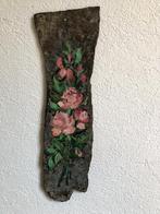 Leisteen met geschilderd bloementafereel (gesigneerd), Ophalen of Verzenden