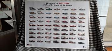 Poster 40 jaar Toyota Le Mans  70 cm op 60 cm beschikbaar voor biedingen