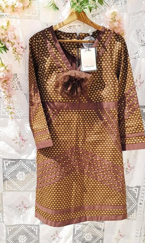 Robe de marque marron⚘ ( Fabrication espagnole), Kleding | Dames, Jurken, Nieuw, Maat 38/40 (M), Bruin, Onder de knie, Ophalen of Verzenden