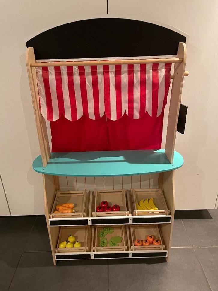 Pokkenkast en marktkraam - 2-in-1, Kinderen en Baby's, Speelgoed | Houten speelgoed, Gebruikt, Meubelstuk of Keukentje, Ophalen