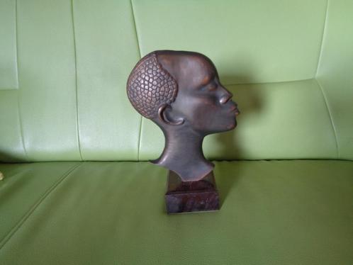 Statue Tête Africaine, Antiquités & Art, Art | Objets design, Enlèvement ou Envoi