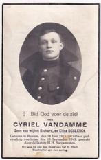 cyriel Vandamme Roksem Soldat victime de guerre 1943, Collections, Images pieuses & Faire-part, Enlèvement ou Envoi, Image pieuse