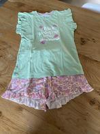 Gebloemde zomerpyjama (groen/roze) kort broek Hema, Enlèvement ou Envoi, Vêtements de nuit ou Sous-vêtements, Utilisé, Hema