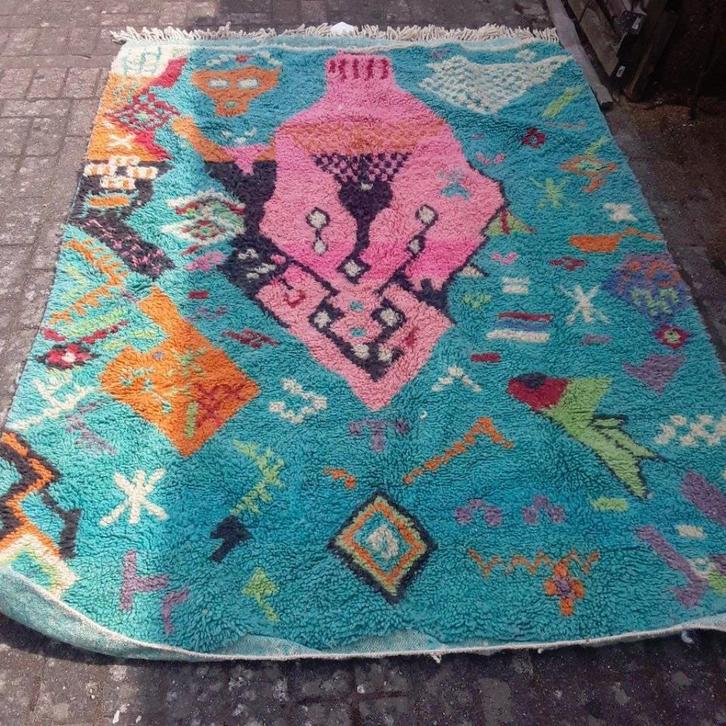 Wollen berber tapijt, Huis en Inrichting, Stoffering | Tapijten en Vloerkleden, Nieuw, Vierkant, Ophalen