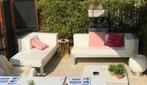 Luxe tuin lounge zithoek Gandia Blansco met bijhorende tafel, Gebruikt, Ophalen of Verzenden