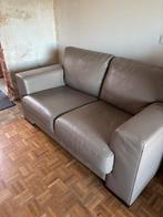 Lederen tweezit, Huis en Inrichting, Ophalen, Zo goed als nieuw