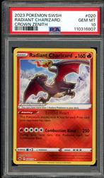 Radiant Charizard PSA 10 - 20/159 - Crown Zenith 2023, Hobby en Vrije tijd, Verzamelkaartspellen | Pokémon, Ophalen of Verzenden
