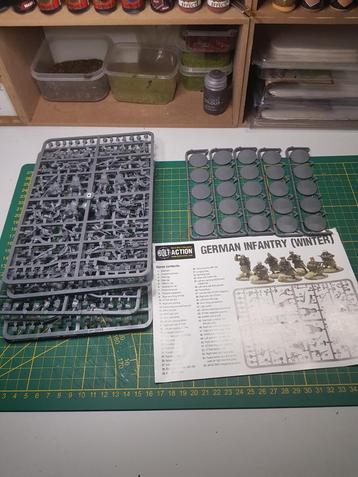 warlord bolt action German grenadiers in winter gear, 24 st. beschikbaar voor biedingen