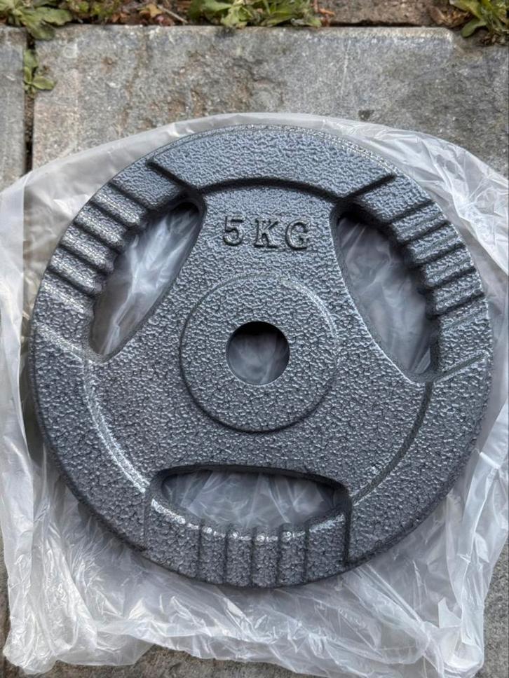 Halterschijf 5kg, 30mm boring, Sport en Fitness, Fitnessmaterialen, Nieuw, Halterschijven, Ophalen