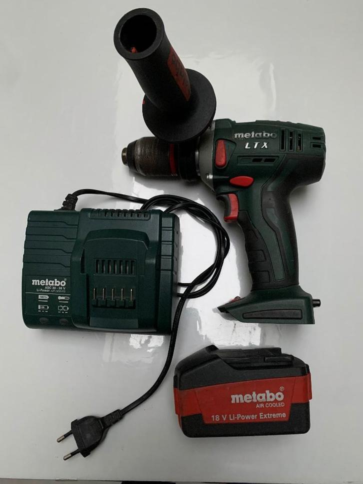 Metabo 18V - LTX Impuls, Doe-het-zelf en Bouw, Gereedschap | Boormachines, Gebruikt, Boor- en Schroefmachine, Variabele snelheid