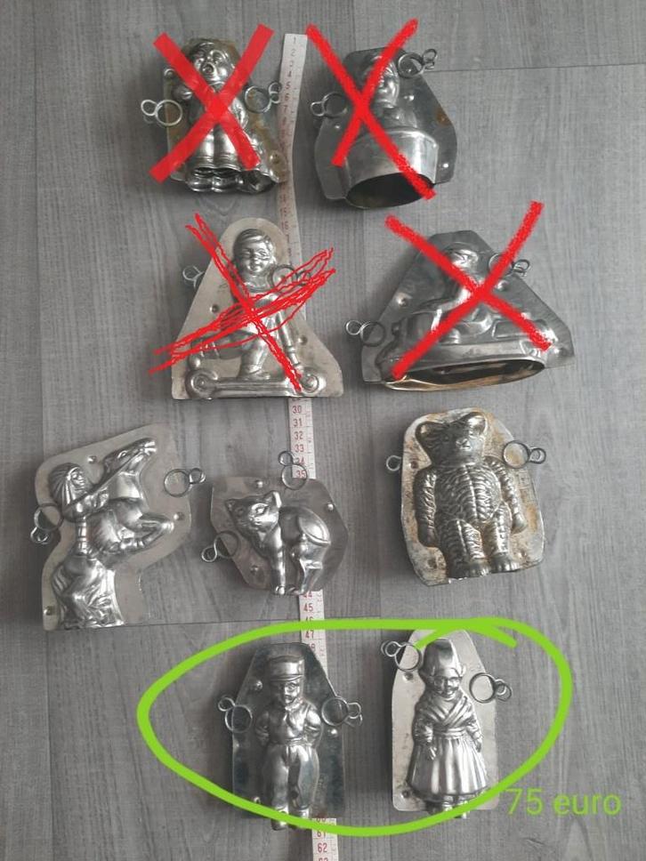 Diverse oude chocoladevorm Et Metro Deurne, Antiek en Kunst, Curiosa en Brocante, Ophalen