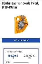 Coulisseau sur corde Petzl, Ø 10-13mm, Sport en Fitness, Bergsport en Wandelen, Ophalen, Nieuw