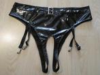 Zwarte Lak PVC Jarretellenslip, Kleding | Dames, Ondergoed en Lingerie, Ophalen of Verzenden, Zwart, Overige typen