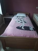 1pers. Bed met latoflex en matras, 90 cm, Gebruikt, Eenpersoons, Hout