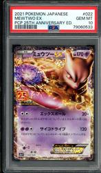 Mewtwo EX PSA 10 - 022/025 - Japanese 25th Anniversary Promo, Ophalen of Verzenden, Zo goed als nieuw, Losse kaart