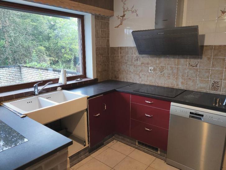 keuken, Maison & Meubles, Cuisine | Cuisines complètes, Utilisé, Cuisine en U, Rouge, Enlèvement