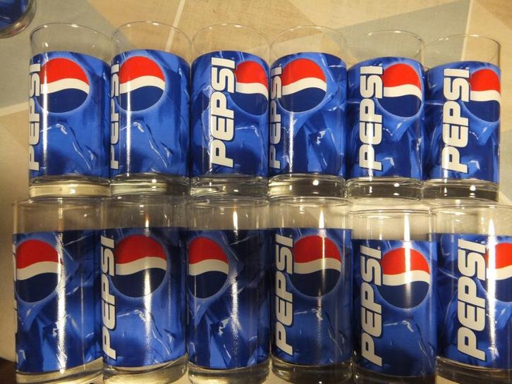 grote verzameling,pepsi glazen, Verzamelen, Glas en Drinkglazen, Zo goed als nieuw, Frisdrankglas, Ophalen of Verzenden