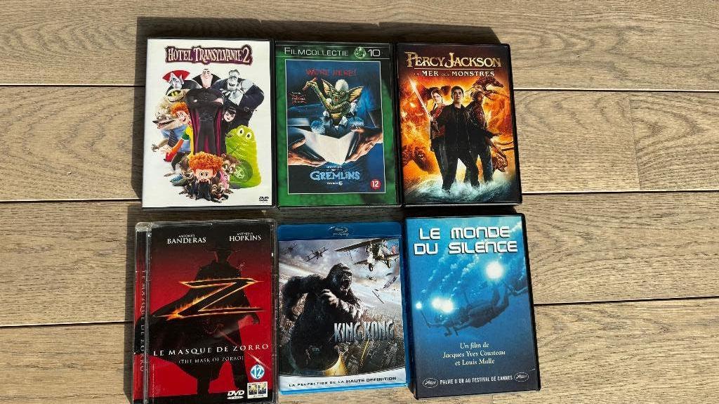 Le Masque de Zorro, King Kong, Gremlins, Cousteau - DVD, Ophalen of Verzenden, Zo goed als nieuw, Actie