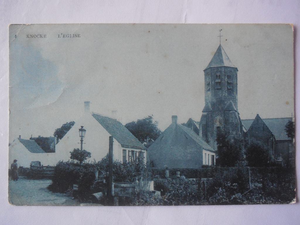 postkaart Knocke  L'eglise, Verzenden, Voor 1920, Gelopen, West-Vlaanderen