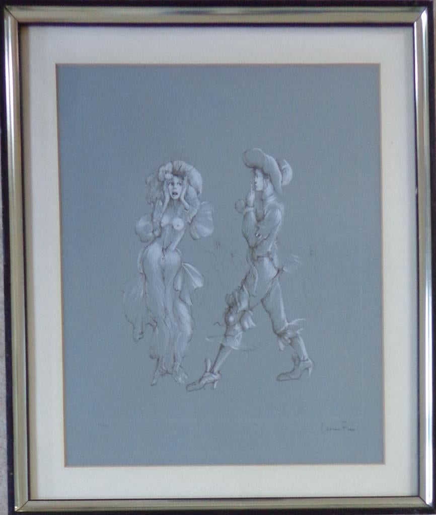 LEONOR FINI / LA DANSE / KLEURETS / 67x57cm / KADER / SIG, Enlèvement ou Envoi