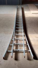 Ladder aluminium uitschuifbaar, Doe-het-zelf en Bouw, Ladders en Trappen, Ophalen, Gebruikt, Ladder, Opvouwbaar of Inschuifbaar