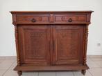Dressoir en chêne massif avec sculptures, Enlèvement, Utilisé, Chêne, Avec tablette(s)