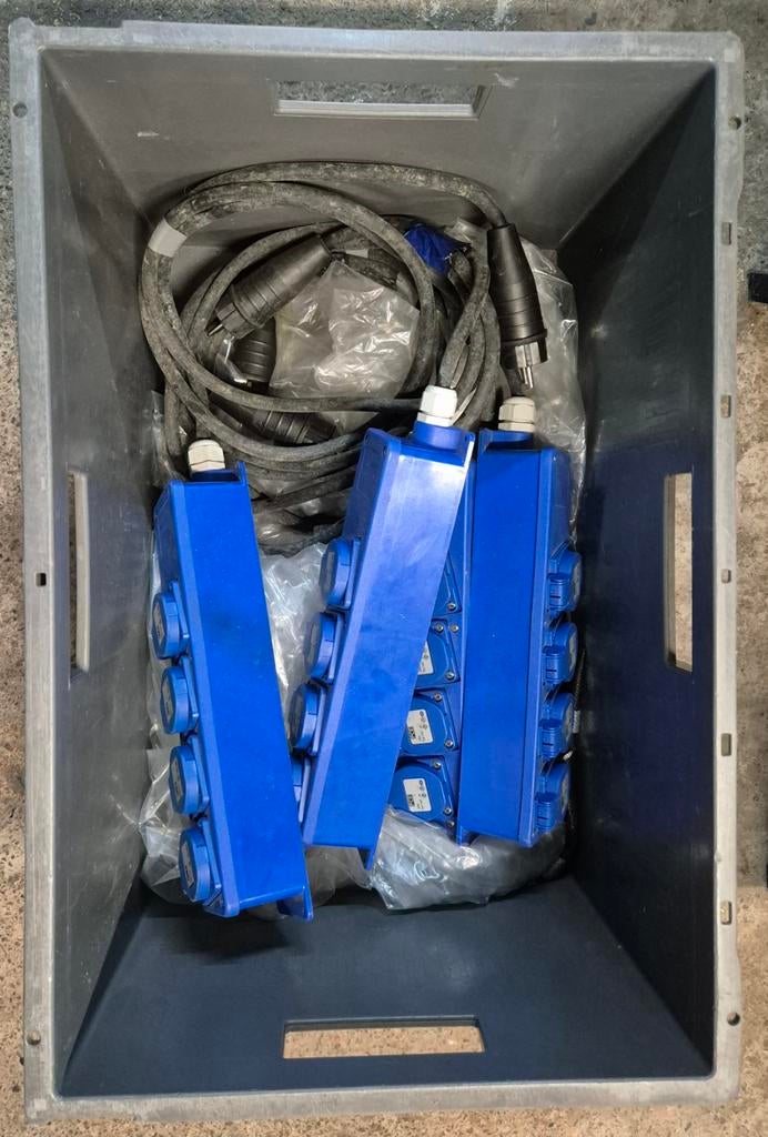 Collecteurs KERAF avec câble H07 RN-F 3G2,5 mm (2,5 m)..., Bricolage & Construction, Électricité & Câbles, Comme neuf, Câble ou Fil électrique