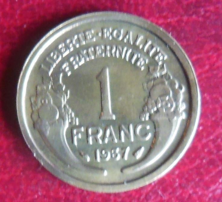 1937 1 franc Morlon FRANCE, Envoi, France, Monnaie en vrac