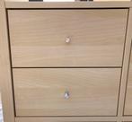 Ikea Kallax inzet met 2 lades - berk - 4 sets beschikbaar, Ophalen, Zo goed als nieuw